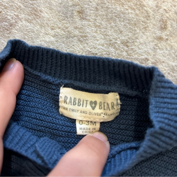Rabbit Bear Navy Sweater - Picture 3 of 3